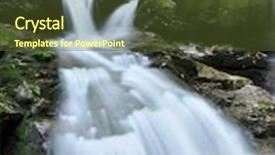  Presentation with waterfalls - Audience pleasing theme consisting of waterfalls in the bavarian forest-germany backdrop and a tawny brown colored foreground