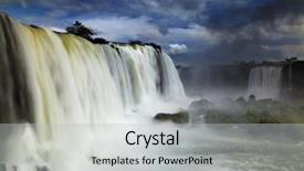  Presentation with waterfalls - Audience pleasing presentation theme consisting of waterfalls of the world backdrop and a light gray colored foreground