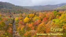  Presentation with waterfalls - Slide deck consisting of waterfalls sits nestled background and a tawny brown colored foreground