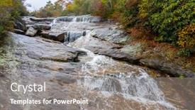  Presentation with waterfalls - Colorful presentation design enhanced with waterfalls sits nestled backdrop and a gray colored foreground