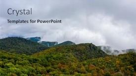  Presentation with waterfalls - Presentation theme featuring waterfalls sits nestled background and a light blue colored foreground