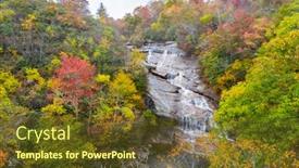  Presentation with waterfalls - Slide deck consisting of waterfalls-sits-nestled background and a tawny brown colored foreground