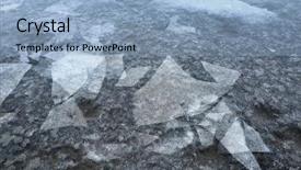  Presentation with ice frozen - PPT theme having ice sheets on a frozen background and a light blue colored foreground