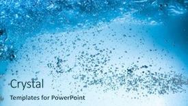  Presentation with water wave - Colorful slide deck enhanced with fluidity - many bubbles in water close backdrop and a sky blue colored foreground