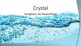  Presentation with water wave - Colorful presentation enhanced with fluidity - many bubbles in water close backdrop and a white colored foreground