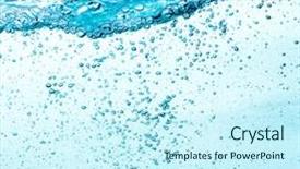  Presentation with water wave - Slide set enhanced with fluidity - many bubbles in water close background and a cool aqua colored foreground