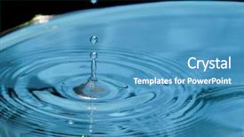  Presentation with water drop - PPT theme consisting of water drops hitting the surface background and a teal colored foreground