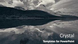  Presentation with banff national park - PPT theme having waterfowl lake sunrise with water background and a tawny brown colored foreground