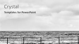  Presentation with black sea - Theme having waterfront-and-sea-hotizon-black background and a white colored foreground