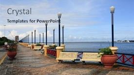  Presentation with brazil - Audience pleasing presentation consisting of green meadow with white flowers on the lawn backdrop and a soft green colored foreground