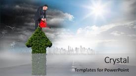  Presentation with open road motorcycles - Beautiful PPT layouts featuring watering can against open road backdrop and a  colored foreground