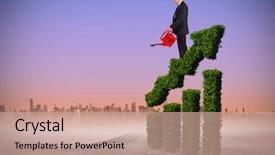  Presentation with red cardiac - Colorful PPT theme enhanced with watering can against road leading backdrop and a coral colored foreground