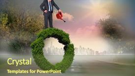  Presentation with columns ancient roman road city - Colorful slide deck enhanced with watering can against sunny road backdrop and a tawny brown colored foreground