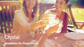  Presentation with summer party - Amazing slides having watering gardens - leisure holidays eating people backdrop and a coral colored foreground