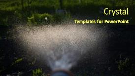  Presentation with vegetable gardening - Presentation theme having watering-in-vegetable-garden-organic background and a wine colored foreground