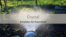  Presentation with vegetable gardening - Presentation theme with watering-in-vegetable-garden-organic background and a lemonade colored foreground