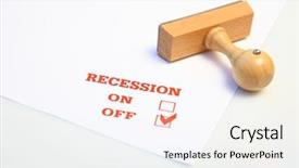  Presentation with stamp - Presentation theme having watermark - concept recession rubber stamp ink background and a white colored foreground