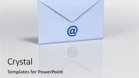  Presentation with envelope - Presentation enhanced with watermark - envelope rendered in 3d imagery background and a light gray colored foreground