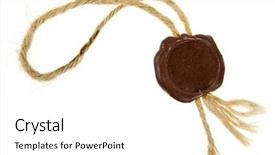  Presentation with stamps - Presentation design featuring watermark - post stamps empty seal wax background and a white colored foreground