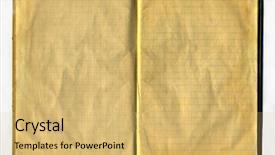  Presentation with notebook - Slides featuring watermark - vintage notebook background and a yellow colored foreground