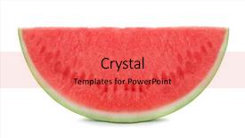  Presentation with fresh water splash green apple isolated white - PPT theme having watermelon slice isolated on white background and a red colored foreground