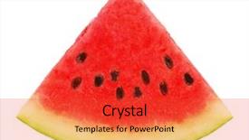  Presentation with frames isolated on white brown - PPT layouts with watermelon slice isolated on white background and a red colored foreground