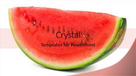  Presentation with fresh water splash green apple isolated white - Audience pleasing theme consisting of watermelon slice isolated on white backdrop and a red colored foreground