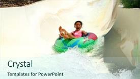  Presentation with fuel cell lots of rechargeable - Amazing slide deck having waterpark - young girl having lots backdrop and a sky blue colored foreground