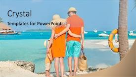  Presentation with family tree - PPT layouts enhanced with waterpolo - family on beach young couple background and a light blue colored foreground