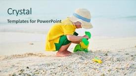  Presentation with medical evaluation of 5 years old boy - PPT theme enhanced with waterpolo - three year old toddler boy background and a sky blue colored foreground