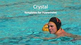  Presentation with water polo - Slides enhanced with waterpolo sport - water polo series background and a teal colored foreground