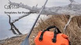  Presentation with stand - PPT theme enhanced with waterproof-duffel-and-stand-up background and a light gray colored foreground