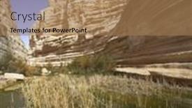  Presentation with current - Theme with waters-of-a-stream-current background and a coral colored foreground