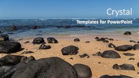  Presentation with atlantic city - Presentation theme with waters-of-the-atlantic-ocean background and a  colored foreground