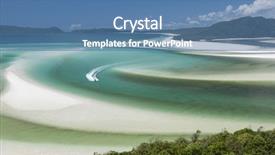  Presentation with queensland - Slide set enhanced with waters of whitsunday island background and a teal colored foreground