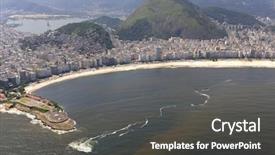  Presentation with polluted - Amazing presentation theme having waters polluted with red tide backdrop and a dark gray colored foreground