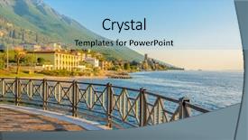  Presentation with beautiful moraine lake - Beautiful PPT layouts featuring waterscape - beautiful peaceful lake garda italy backdrop and a light blue colored foreground