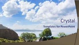  Presentation with armenia - Amazing presentation theme having waterscape - view of beautiful mountain waterfall backdrop and a  colored foreground