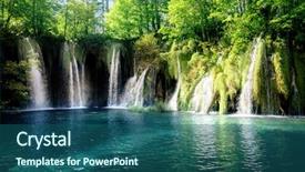  Presentation with croatia - Amazing theme having waterscape - waterfall inforest plitvice croatia backdrop and a  colored foreground