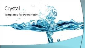  Presentation with fresh water - Presentation design with watersplash - fresh water splash on white background and a white colored foreground