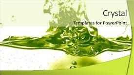  Presentation with abstract green - PPT layouts enhanced with watersplash - green liquid fluid abstract background background and a blonde colored foreground