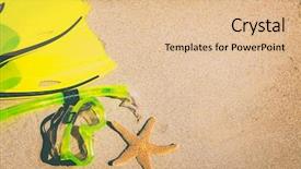  Presentation with physical activity seniors active senior - Slide deck featuring tuba - beach vacation tropical watersport activity background and a lemonade colored foreground