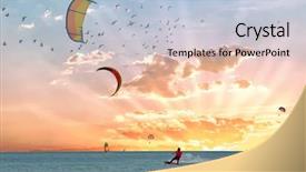  Presentation with caribbean lgbtq - PPT theme having watersport on aruba island background and a light blue colored foreground