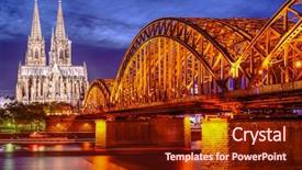  Presentation with cologne - Amazing slides having waterway - cologne germany old town skyline backdrop and a tawny brown colored foreground