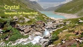  Presentation with dam - Audience pleasing presentation theme consisting of waterworks - dam mattmark-swiss alps backdrop and a  colored foreground