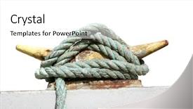  Presentation with hanging rope pictures white - Slide deck enhanced with waterworks - fisherman boat rope knot background and a  colored foreground