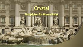  Presentation with baroque - PPT theme featuring waterworks - fontana di trevei trevi fountain background and a violet colored foreground