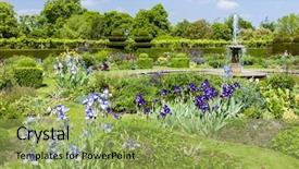  Presentation with england - Slides featuring waterworks - garden of hatfield house hertfordshire background and a yellow colored foreground