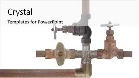  Presentation with plumbing - Amazing presentation theme having waterworks - old plumbing backdrop and a white colored foreground