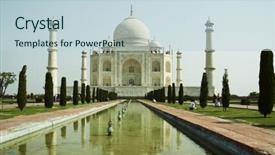  Presentation with taj mahal - Presentation design featuring waterworks - taj mahal decor background and a lemonade colored foreground